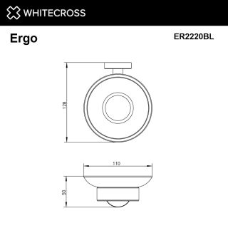 Мыльница подвесная WHITECROSS Ergo ER2220GM оружейная сталь